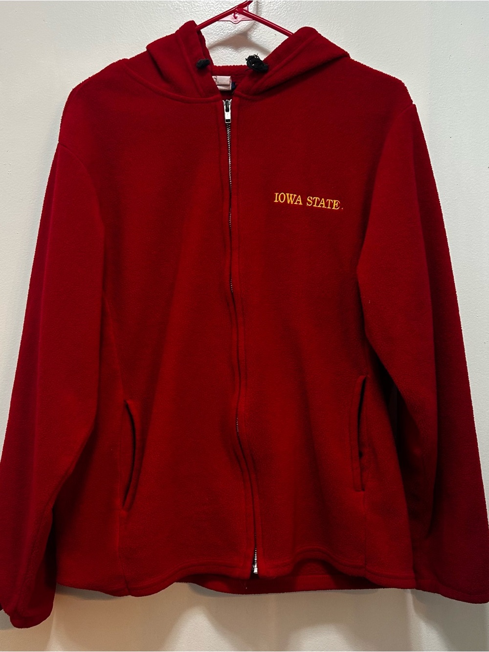 Iowa State Red Full-Zip Fleece Jacket with Hood‎